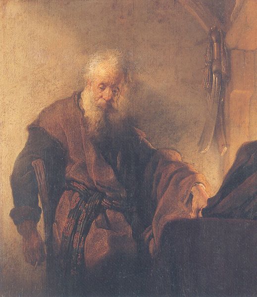 Saint Paul at his Writing Desk