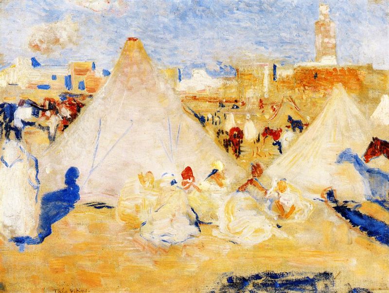 Encampment Near a Moroccan Village