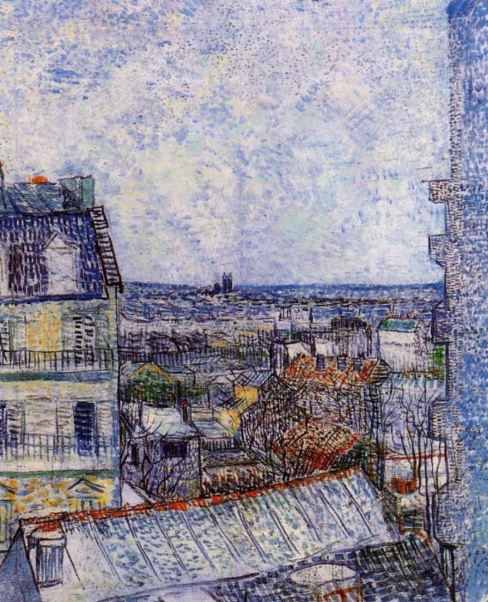 View of Paris from Vincent&#39;s Room in the Rue Lepic