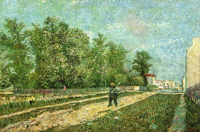 Man with Spade in a Suburb of Paris