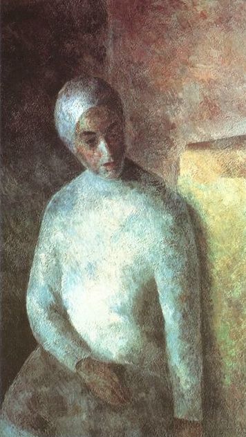 Woman With A White Bandage