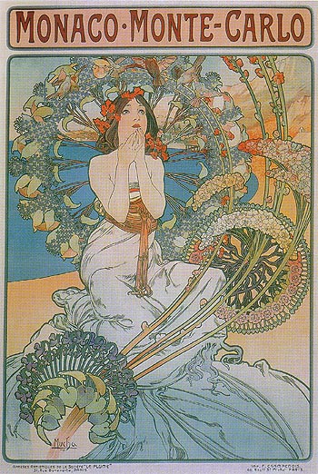 Alphonse Mucha Monaco Mont Carlo 1897