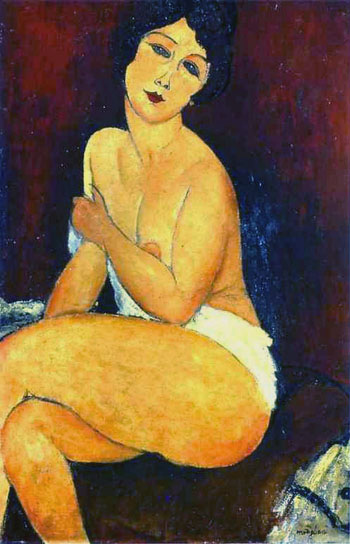 Amedeo Modigliani Seated Nude on Divan 1917