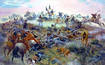 Charles M Russell Custers Last Stand 1908