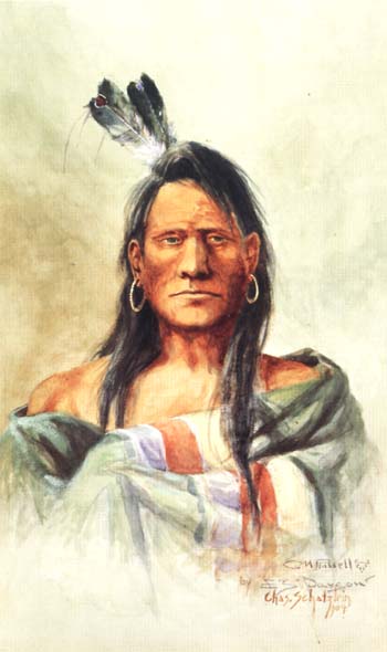 Charles M Russell Indian Head 1904