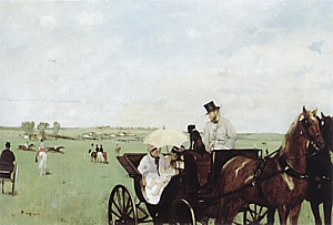 Edgar Degas Carriage at the Races, 1869