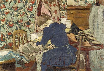 Edouard Vuillard Interior Marie Leaning Over Her Work