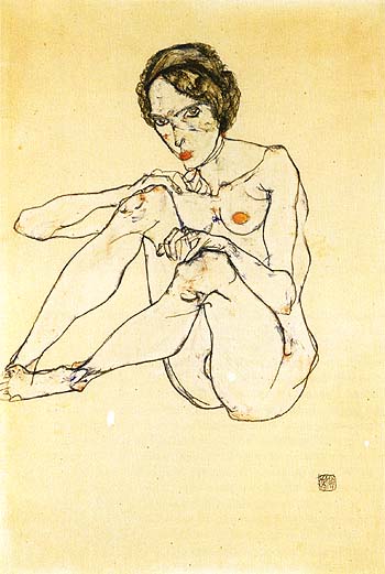 Egon Scheile Nude Woman 1914