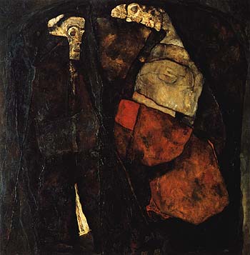 Egon Scheile Pregnant Woman and Death (Mother and Death) 1911