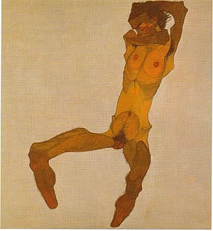 Egon Scheile Seated Nude Male1910