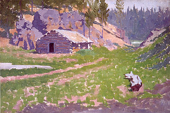 Frederic Remington Squatter Cabin 1908