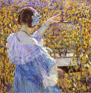 Frederick Carl Frieseke The Bird Cage 1910