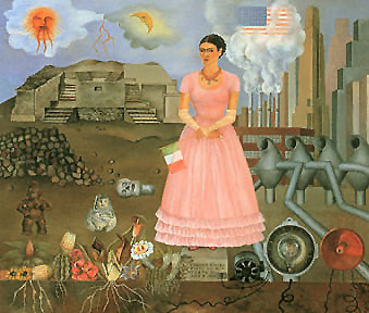 Frida Kahlo Borderline between Mexico and USA