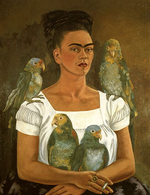 Frida Kahlo Me and My Parrots 1941