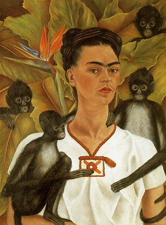 Frida Kahlo Self Portrait with Monkeys 1943