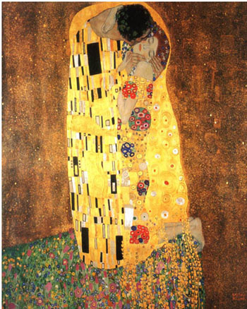 Gustav Klimt The Kiss Portrait Format