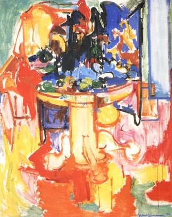 Hans Hofmann Table with Fruit and Coffeepot, 1936