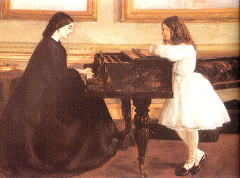 James McNeill Whistler At the Piano 1858