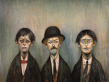 L-S-Lowry Father and Two Sons 1950