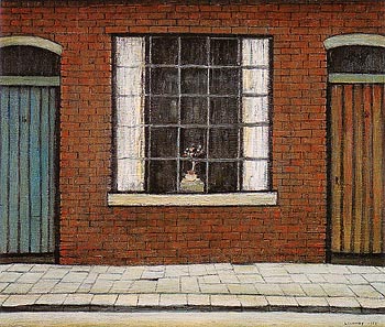 L-S-Lowry Flowers in a Window 1956