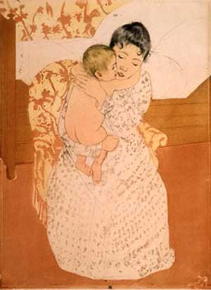 Mary Cassatt Mothers Caress