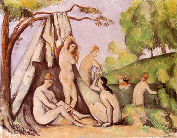 Paul Cezanne Bathers in front of aTent