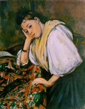 Paul Cezanne Young Italian Girl Resting on her Elbow 1910