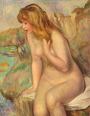 Pierre Auguste Renoir Bather on a Rock 1892