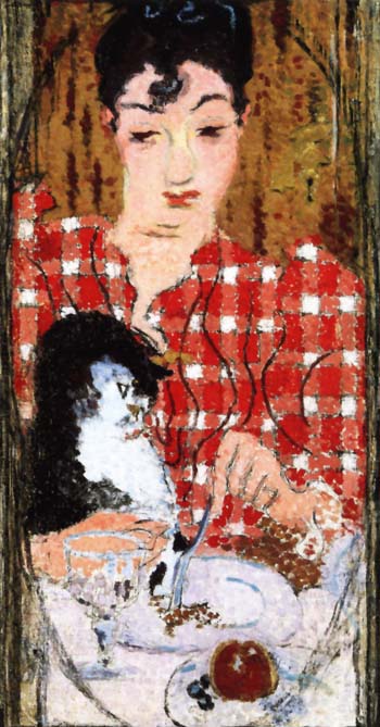 Pierre Bonnard Checked Blouse; Portrait of Mme Claude Terrasse, the Artists Sister 1892
