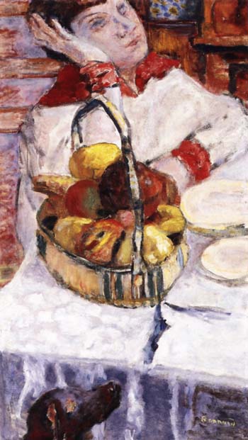 Pierre Bonnard Woman with Besket of Fruit 1915