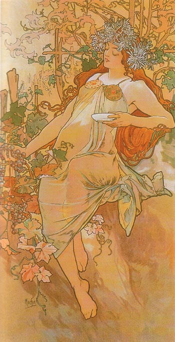 Alphonse Mucha Autumn 1896