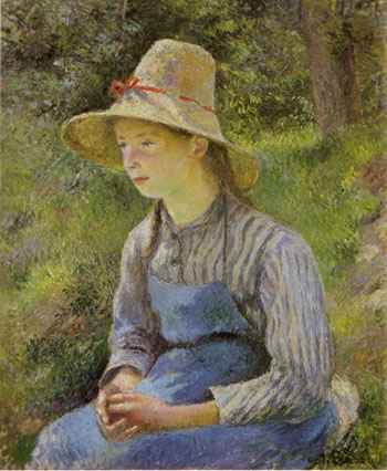 Camille Pissarro Peasant Girl with a Straw Hat