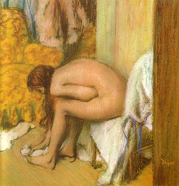 Edgar Degas After the Bath Woman Drying Her Feet