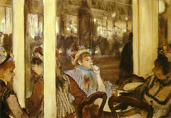 Edgar Degas Woman on the Terrace of a Cafe in the Evening 1877