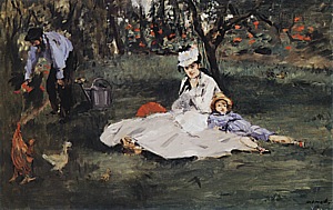 Edouard Manet The Monet Family in their Garden, 1874