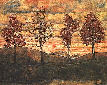 Egon Scheile Four Trees 1917