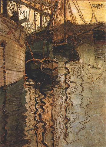 Egon Scheile Harbour of Trieste 1907