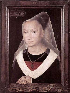 Hans Memling, Portrait of Young Woman 1480