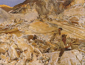 John Singer Sargent Bringing Down Marble From the Quarries to Carrara 1911