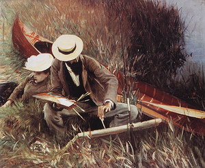 John Singer Sargent Paul Helleu Painting with His Wife 1889