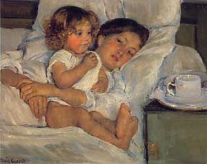 Mary Cassatt Breakfast in Bed