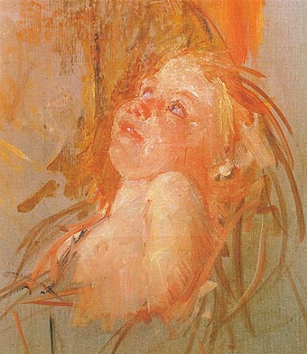 Mary Cassatt Young Child in its Mothers Arms Looking at Her with Intensity 1910