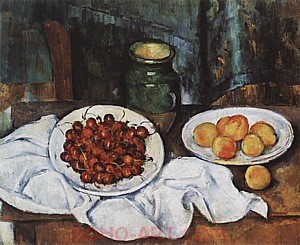 Paul Cezanne Cherries and Peaches, 1883-1887