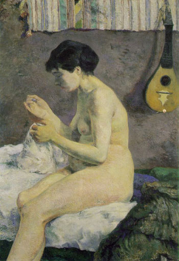 Paul Gauguin Nude Study or Suzanne Sewing 1880