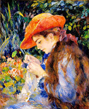 Pierre Auguste Renoir Marie-Therese Durand-Ruel Sewing 1882