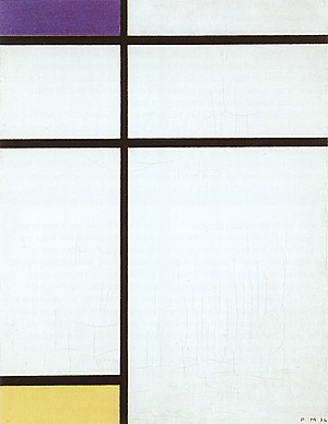 Piet Mondrian Composition III with Blue, Yellow and White, 1936