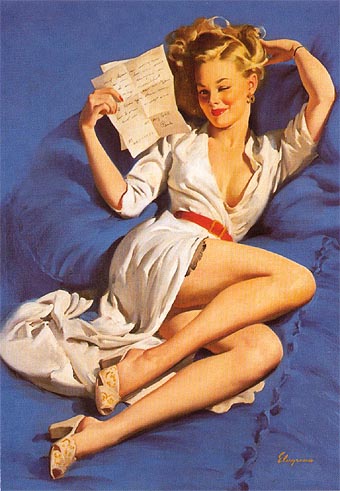 Pin Ups Gil Elvgren He Thinks Im Too Good to Be True 1947