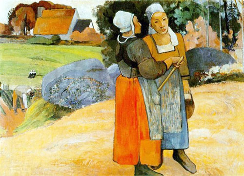 Breton Peasant Women by Paul Gauguin