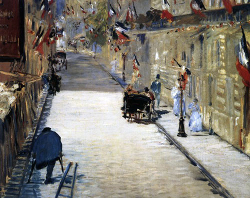 La Rue Mosnier aux Drapeaux