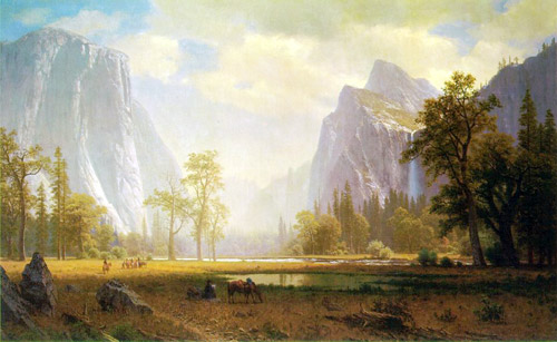 Looking Up the Yosemite Valley